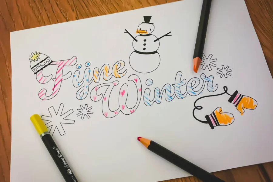 FS_WonderWoorden3 Uniek winter kaart en gedicht gemaakt door kind in samenwerking met AI.