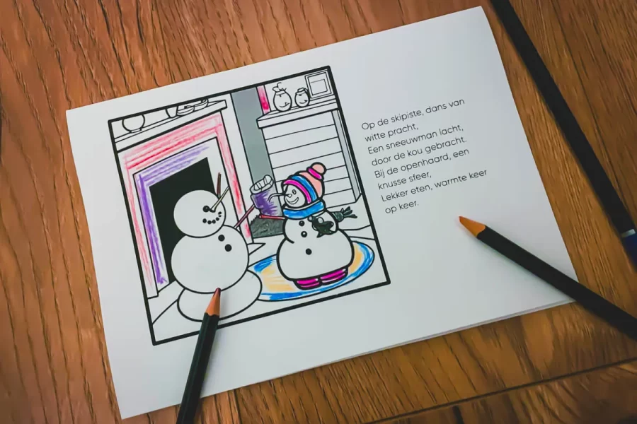 FS_WonderWoorden2 Unieke winter kaart en gedicht gemaakt door kind in samenwerking met AI.